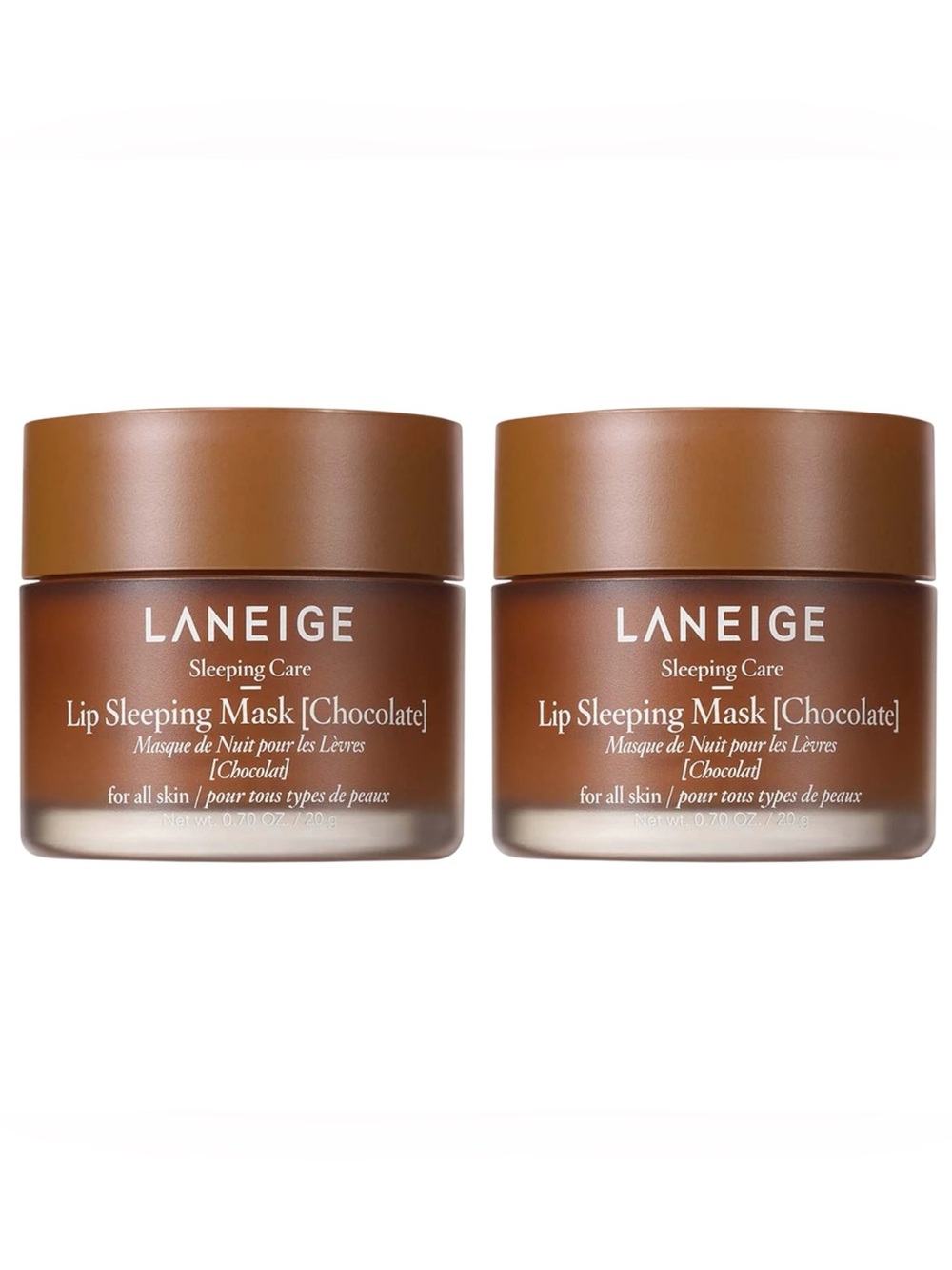 LANEIGE Lip Sleeping Mask - Chocolate Set Of 2 One boxed One Unboxed Both New